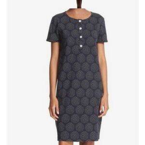 A.P.C. Rue‎ Madame Paris Cherry Dot Cotton Blend Shirt Dress Tie Waist Blue XS